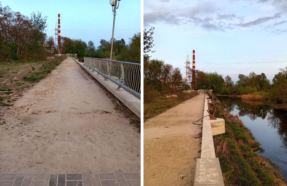 Состояние части набережной в Бресте. Фото: Телеграм.