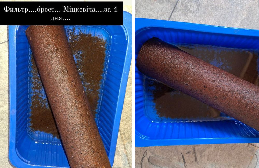Состояние фильтров для воды в квартире по ул. Мицкевича в Бресте. Фото: Телеграм.