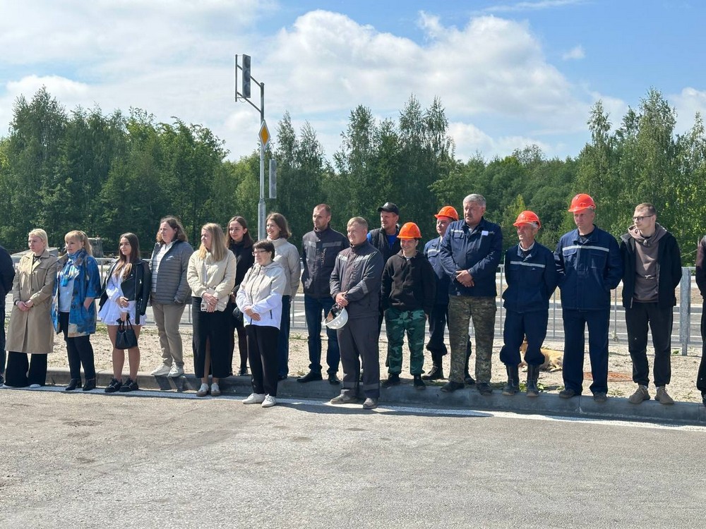 Во время открытия участка улицы Мытной в Бресте. Фото: Брестский горисполком