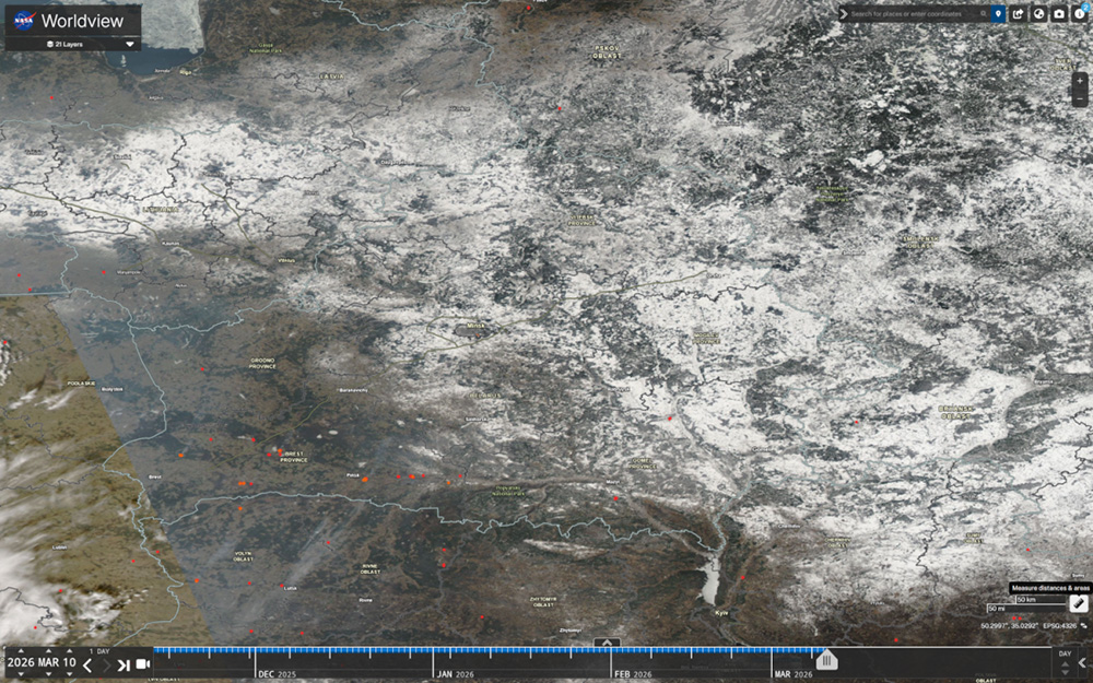 снимок Полесья с космоса